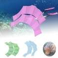 thumbnail image 2 of Swimming Hand Finger Frog Type Silicone Hand Fins Flippers Trainning Diving Water Sports Webbed Gloves Paddle Pool Accessory Blue M, 2 of 6