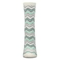 thumbnail image 4 of MeMoi Women's Zig Zag Stripes Aloe Infused Crew Socks - Womens - Female, 9-11, Blush, 4 of 6