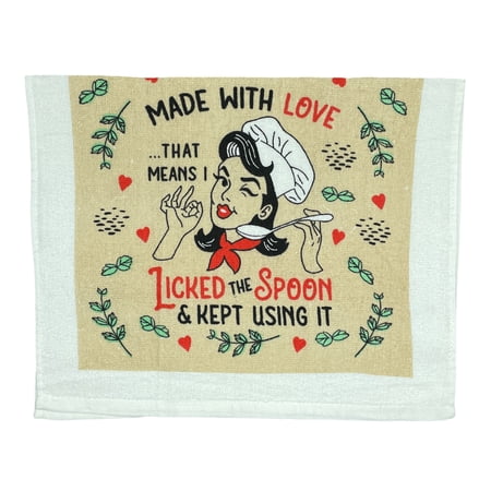 Made With Love Funny Homemade Kitchen Cooking Tea Towel