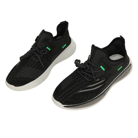 Zapatos deportivos casuales para hombre, de malla transpirable, de corte bajo, ligeros, con suela suave, para correr, para el tiempo libre, color negro 43