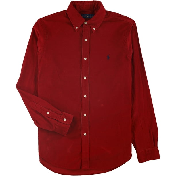Camisa con Botones Ralph Lauren de pana para hombre Rojo XX-Large