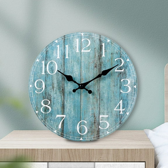 Toorise 2PCS Wall Clocks Battery Operated Silent Non-Ticking, Vintage Round Clock Decorative for Home Kitchen Living Room Office Bathroom Bedroom