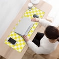 thumbnail image 3 of Classy Boho Pastel Checkered Mouse Pad - Anti-Slip Rubber for Computer & Laptop, Large 31.5x11.8in, Enhance Your Home Office Aesthetic Today, 3 of 7