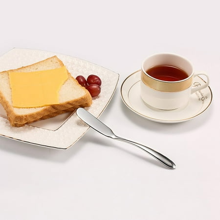 Sterling Dessert Knife - Jeobest Stainless Steel Butter Knife - Stainless Steel Butter Knife Cheese Dessert Jam Spreader - Stainless Steel Butter Knife Butter Spreader for Butter Breakfast Spread Cheese Kitchen Knife MZ