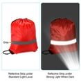 thumbnail image 5 of REGALWOVEN Polyester Drawstring Bag, Reflective Cinch Sack for Gym Sports Red, 5 of 7