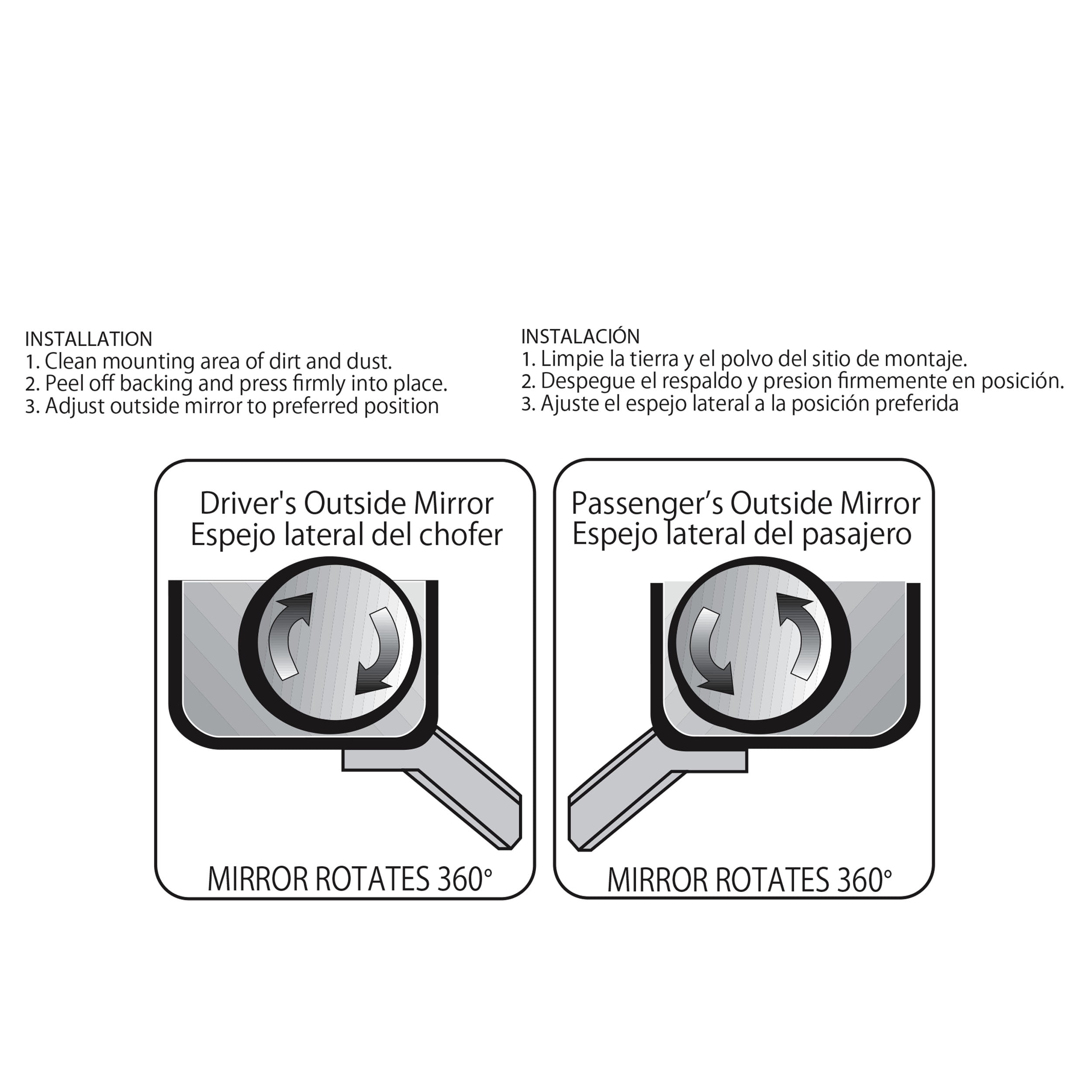 Auto Drive 2-Pack Round Adjustable Blind Spot Mirrors – Universal Vehicle Type – 0.13 lbs.