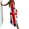 thumbnail image 2 of TaTaai Women's Plus Size British Flag Print Dress with Round Neck, Short Sleeves, and Comfortable Ankle-Length Fit Gift, 2 of 8