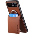 thumbnail image 3 of Compatible for Motorola Razr 2023 Case Wallet with Card Holder,Luxury PU Leather Protective Phone Case Woman Man Kickstand Full Coverage Pocket Ring Case for Motorola Razr 2023,Moto Razr 40 Brown, 3 of 13