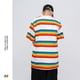 thumbnail image 5 of Camiseta de rayas de arcoíris de colores para mujer, blusa básica de manga corta con cuello redondo y arcoíris, camisa de arcoíris para mujer y hombre, 5 of 5
