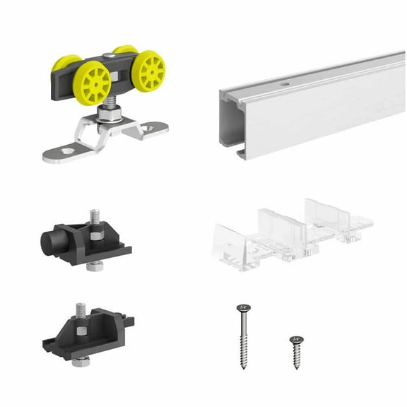 Sliding/Pocket Door Hardware kit - 59-inch Track for 1 Door up to 130lbs - SLID'UP 160