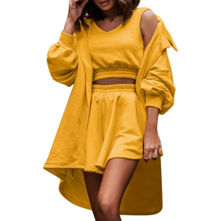 HSMQHJWE Bandeau Swim Tops For Women Swim Tops For Women Large Bust Women S Oversized Batwing Sleeve Lounge Sets Casual Top Coat And Shorts 3 Piece Outfits Sweatsuit High Bikini Bottoms Plus