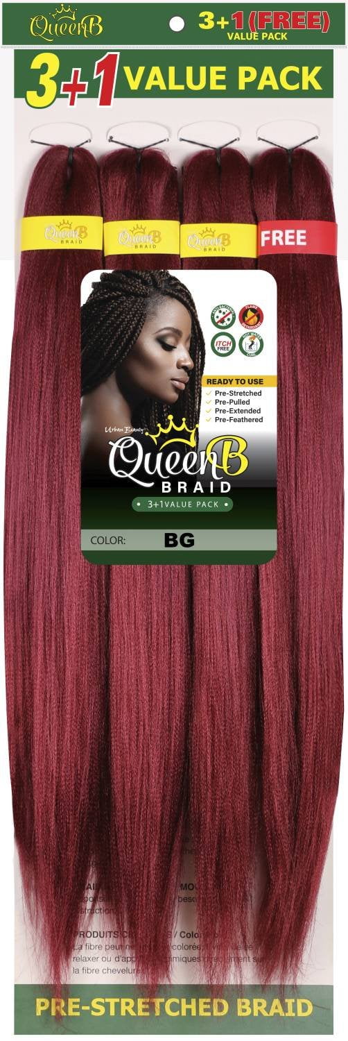 Urban Beauty Queen B Braiding Hair 3+1 Value Pack 40