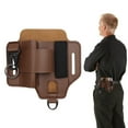 thumbnail image 2 of Portable Multifunctional Leather Tool Case with Flashlight Holster and Multiple Storage Pockets for Efficient Tool Organization, 2 of 6