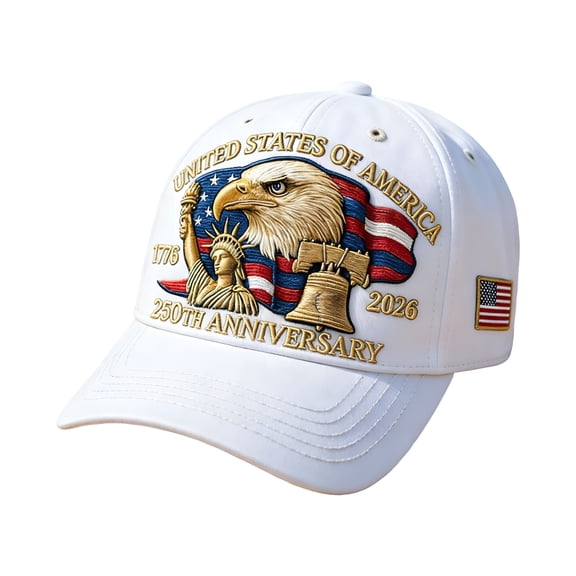 TELOLY 2026 New 250Th Anniversary Usa Hat Adjustable Printed Bald Eagle Baseball Cap United States 250Th Anniversary Hat for Men Women