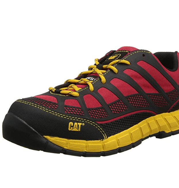 Caterpillar Men's Streamline Comp Toe Running Shoe,Red/Yellow,10 M US