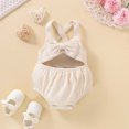 thumbnail image 2 of Body De Bebé Canastilla Onesies Para Niño Pequeño Verano Niña Tirantes Mariposa Chaleco Pantalones Cortos Mameluco Mono Beige Odeerbi LM103-5994, 2 of 9