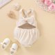 thumbnail image 2 of Body De Bebé Canastilla Onesies Para Niño Pequeño Verano Niña Tirantes Mariposa Chaleco Pantalones Cortos Mameluco Mono Beige Odeerbi LM103-5994, 2 of 9