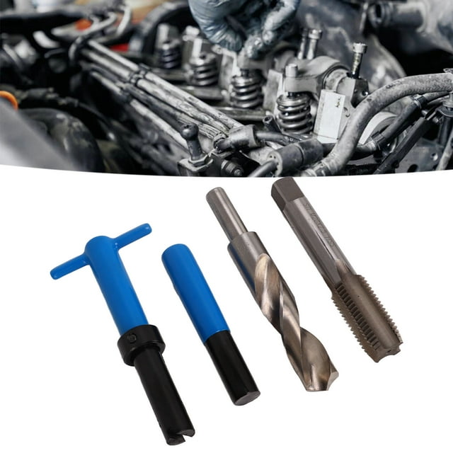 Kit de Réparation de Filetage Restaurateur de Filetage Automobile Outils en Acier à Haute Vitesse pour Réparer les Filets Usés Outils de Réparation Auto Universels