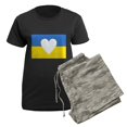 thumbnail image 5 of CafePress - Ukraine Heart Pajamas - Women's Short Sleeve Print T-Shirt and Pants Dark Cotton Pajama Set, 5 of 7