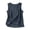 Dark Blue, variant on Women's Sleeveless Linen Blend Tank Top with Pocket, Casual Loose Fit Summer Blouse, Solid Color Round Neck Tunic Shirt