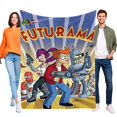 thumbnail image 1 of Futurama anti-pilling, suave, ligera, esponjosa y acogedora de lujo para hogar y cocina – Perfecta para niños y adultos,70X110cm, 1 of 6