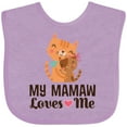 thumbnail image 3 of Inktastic Mamaw Loves Me Girl Granddaughter Cat Girls Baby Bib, 3 of 4