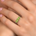 thumbnail image 4 of Gem Stone King 925 Sterling Silver Green Peridot Engagement Ring for Women | 1.65 Cttw | Round 5MM | Gemstone August Birthstone | Size 7, 4 of 6