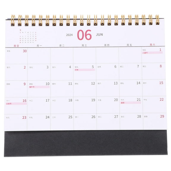 Soimiss Freestanding Desktop Calendar 2024 with Convenient Simple Style for Office Use