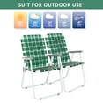 thumbnail image 2 of Zimtown 2 Pack  Lawn Chair Set Patio Folding Web Outdoor Portable Camping Chair(Dark Green), 2 of 7