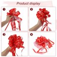 thumbnail image 4 of Unique Bargains 7' Large Pull Bow Baskets Present Wrapping Bows Big Flower Ribbon Bows Burgundy 10 Pack, 4 of 7