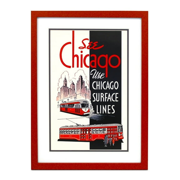 Framed Chicago Art - Chicago Transit (See Chicago I)