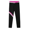 thumbnail image 5 of Sholeno Kids Girls Figure Skating Pants High Waist Ice Skating Leggings Gym Yoga Slim Fit Bottoms Hot Pink 6, 5 of 6