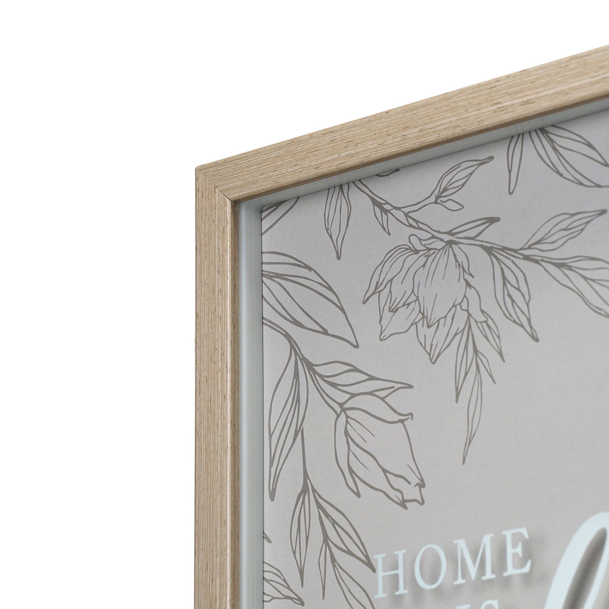 Crystal Art Gallery Home is Wherever I'm with You Typography Print, Grays