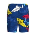 thumbnail image 4 of Picia Cartoon Shark Pajama Shorts for Men, Men's Pajama Bottoms, Sleepwear,Short Pajama Pants-4X-Large, 4 of 9