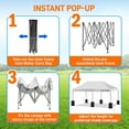 thumbnail image 3 of SereneLife Commercial Instant Shelter Foldable/Collapsible Sunshade Canopy Pop Up Tent (White), 3 of 8