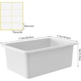 thumbnail image 3 of 24 Pack White Plastic Storage Bins Bulk Cubby Storage Bins Classroom Book Bins Storage Organizer Containers for Classroom Library Preschool Office Home Toys Books Organizing, 3 of 7