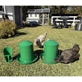 thumbnail image 5 of Zylina Powder Coated Green Metal Chicken Waterer 3.2 Gallon / Feeder 26 lbs / Scoop Combo Pack, 5 of 10