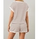 thumbnail image 3 of Shorts Lounge Set MISSACTIVER de punto a rayas para mujer, 2 unidades, 3 of 5