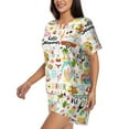 thumbnail image 2 of Lsque Hello Summer Women's Short-Sleeved Pajama Set - 2 Piece Soft and Lightweight Sleepwear Set-4X-Large, 2 of 9