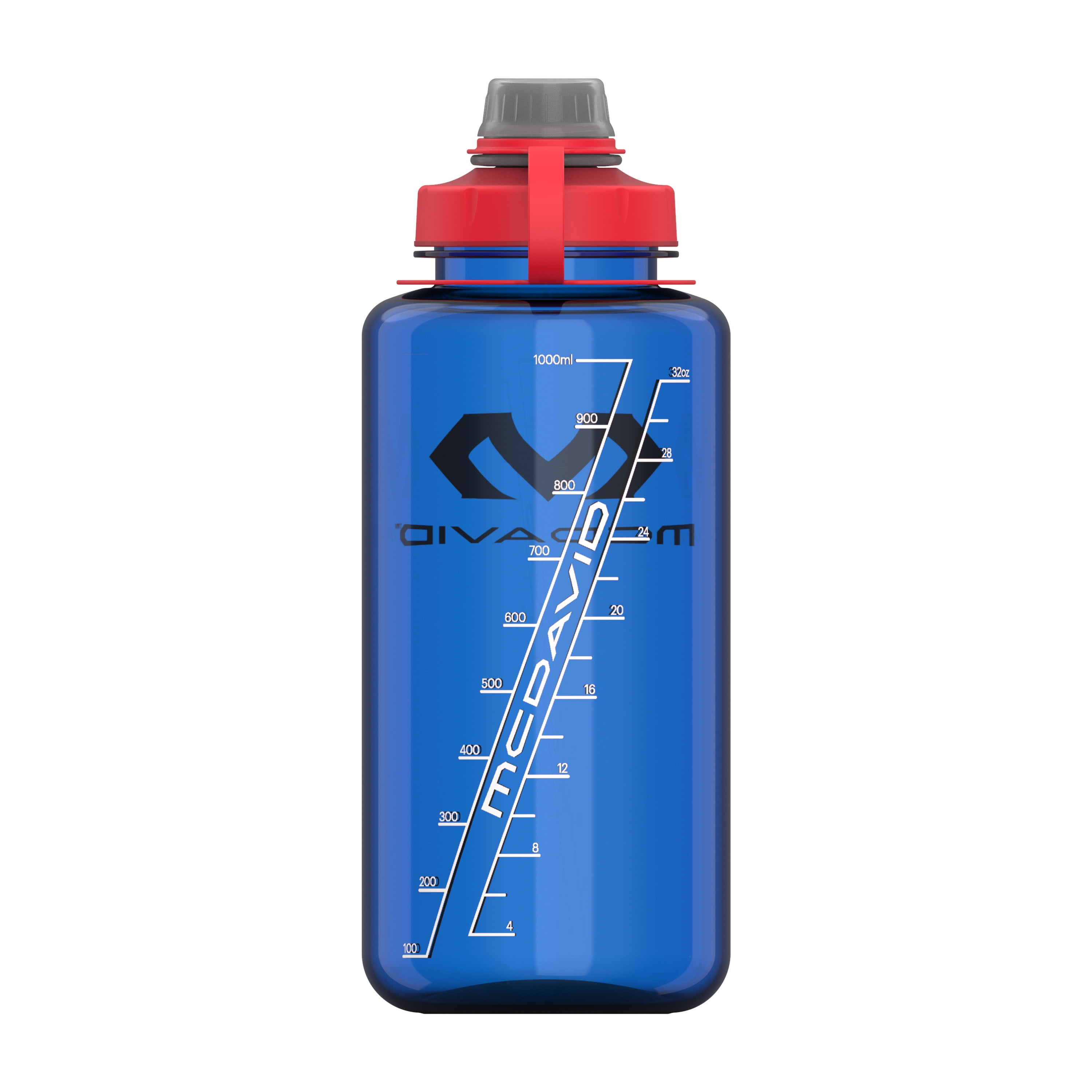 McDavid Sport Gamer 34oz / 1L Water Bottle, Blue/White