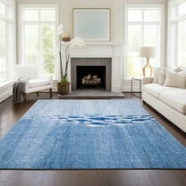 Addison Rugs Chantille Indoor/Outdoor Transitional Nautical Blue Washable Rectangle Rug, 8' x 10'