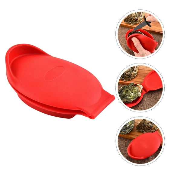 jojofuny Oyster Shucking Clamp 1Pc Ergonomic Silicone Red for Home and Restaurant Use