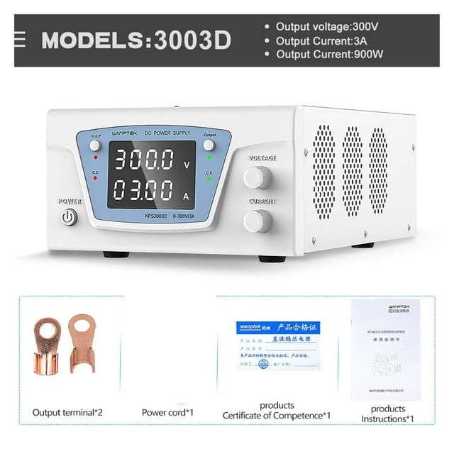 Wanptek High Power 300V 3A Adjustable Lab Power Supply Bench Source Digital Switching Power Supplies Voltage Current Stabilizer