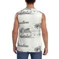 thumbnail image 4 of Gaeub Summer Vacation Scene With Camping Van Men's Sleeveless Muscle Shirts Workout Tank Tops, Odor Protection and Comfortable - Small, 4 of 8