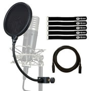 Samson PS04 Microphone Pop Filter with 20FT Cables Package