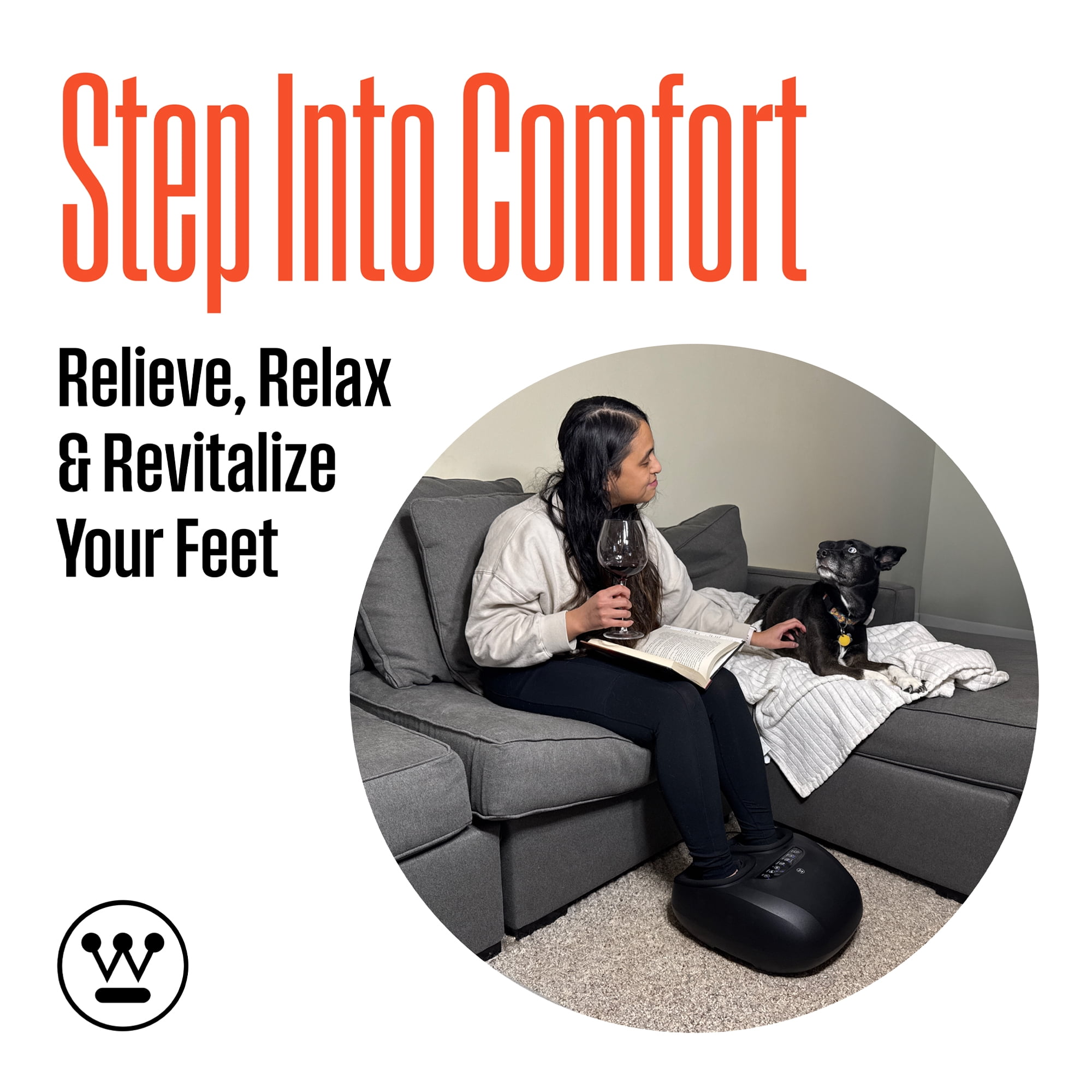 Westinghouse Shiatsu Foot Massager w/ Heat & Air Compression