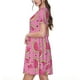 thumbnail image 2 of Easygdp Watermelon para Vestido Transpirable de Mujer, Vestido Suelto de Manga Corta con Pliegues y Bolsillos para el Verano, 2 of 6