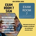 thumbnail image 6 of ADA CENTRAL SIGNS - 6" X6" Exam Room 7 Sign - ADA Compliant Tactile Graphics Grade 2 Braille Text Acrylic Wall Signs - Educational Institution Directional Assistance Test Center Door Sign for Schools, 6 of 7