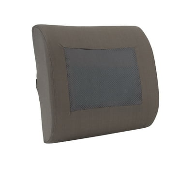 G-Force Cooling Gel Memory Foam Back Cushion, Grey, 13" x 12" x 4"