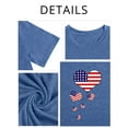 thumbnail image 5 of XCHQRTI Heart Women Graphic Shirt Plus Size 4th of July Short Sleeve Shirt Valentine's Day Top, 5 of 5